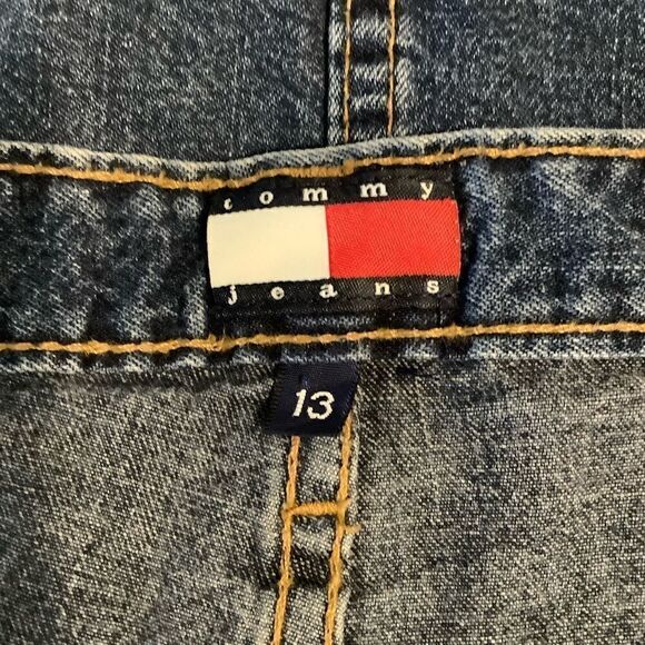 TOMMY HILFIGER “TARA” DENIM SKIRT‎ MADE IN CANADA 🇨🇦 SIZE 12 - Picture 5 of 10